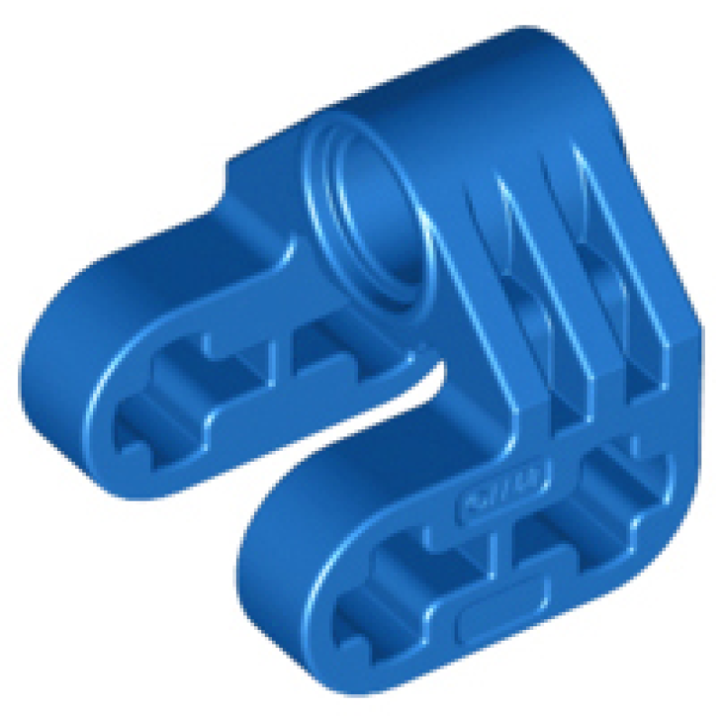 Technic, As en Pin Koppeling Loodrecht Split Blue